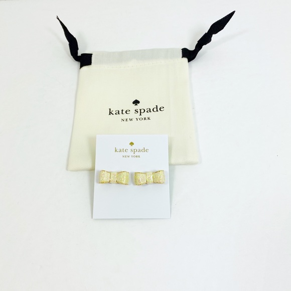 Kate Spade Moon River Opal Glitter Bow Earrings - Picture 2 of 7